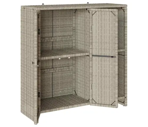 Skapītis Ar Durvīm Gaiši Pelēks 100 X 36 X 102 Cm Rotangpalma Vidaxl