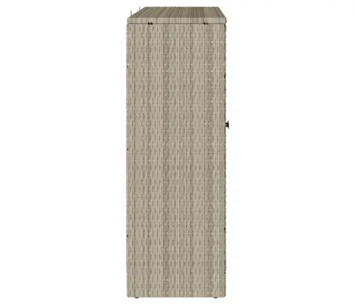 Skapītis Ar Durvīm Gaiši Pelēks 100 X 36 X 102 Cm Rotangpalma Vidaxl