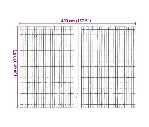 Mizas Žogs Brūna 400 X 180 Cm Miza Vidaxl
