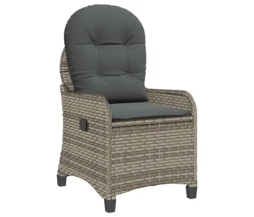 Recliner Krēsls Ar Spilvenu Pelēks Poliratan Vidaxl