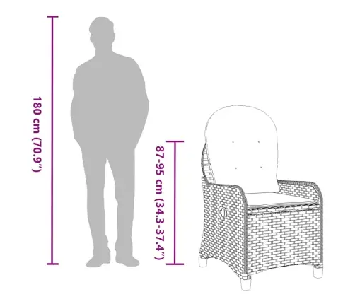 Recliner Krēsls Ar Spilvenu Pelēks Poliratan Vidaxl