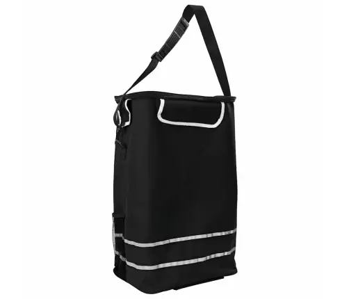 Iepirkumu Ratiņš Ar Ritenīšiem Un Regulējamu Rokturi Melnā Krāsā, 40 L Vidaxl