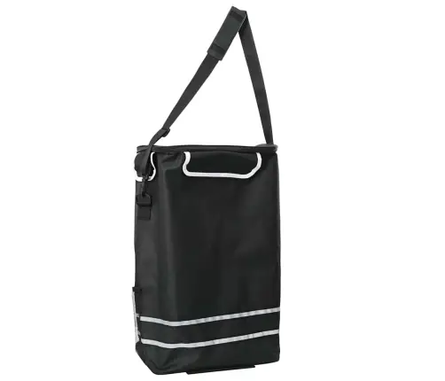 Iepirkumu Ratiņš Ar Kāpņu Kāpurķēdi Melns 40 L Vidaxl