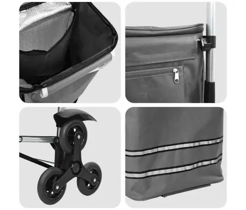 Ostukäru Hall 47 X 39 X 100,5 Cm Oxfordi Kangas