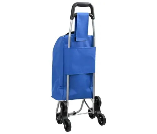 Iepirkumu Ratiņi Ar Kāpņu Kāpjamo Mehānismu, Zils 38 L Vidaxl