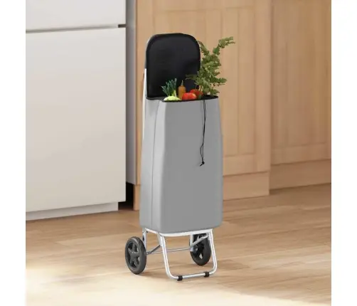 Iepirkumu Ratiņš Ar Riteņiem Pelēks 35 L Vidaxl