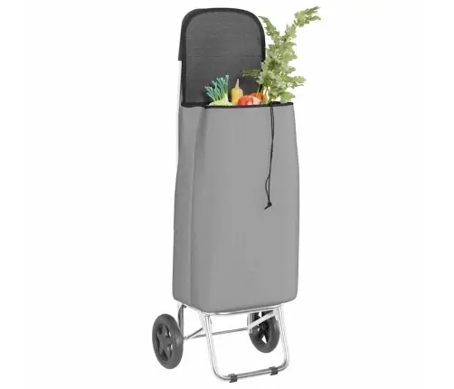 Iepirkumu Ratiņš Ar Riteņiem Pelēks 35 L Vidaxl