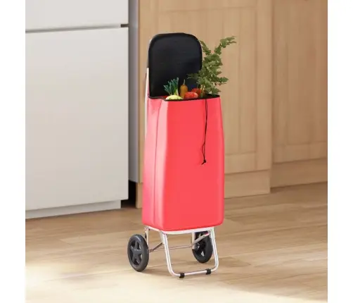 Apsipirkimo Vežimėlis Raudona 35 X 28 X 92 Cm Oksfordo Audinys