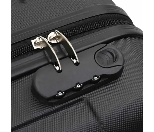 Ceļojumu Somu Komplekts 3 Gabali Hard Shell Melns 20