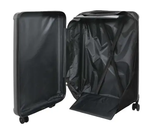 Koferis Ar Slēdzeni Tumši Pelēka 50 X 30 X 76 Cm Abs Plastmasa Vidaxl