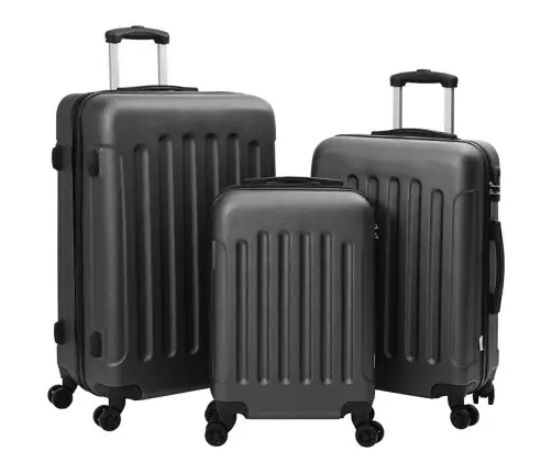 Lagaminas 3 Pcs Tamsiai Pilka 50 X 31 X 78 Cm Abs Plastikas