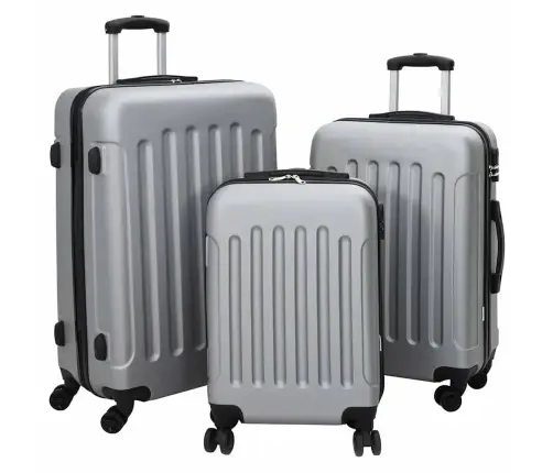 Lagaminas 3 Pcs Sidabro 50 X 31 X 78 Cm Abs Plastikas