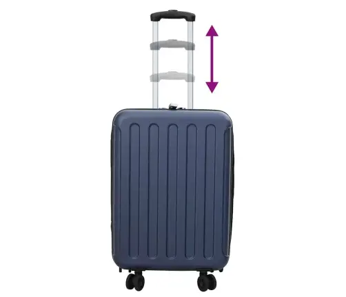 Koferis Ar Slēdzeni Tumši Zila 34 X 23 X 55.5 Cm Abs Plastmasa Vidaxl