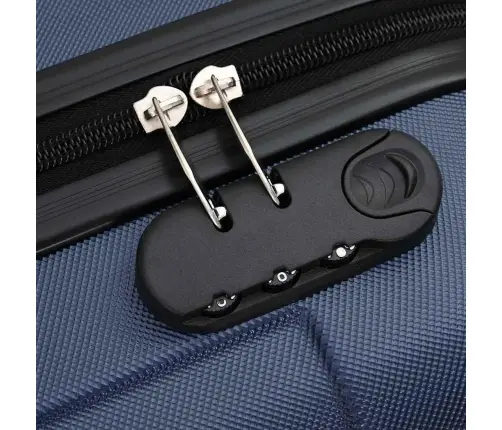 Čemodānu Komplekts 3 Gab. Cietais Tumši Zils 20” 24” 28” Vidaxl