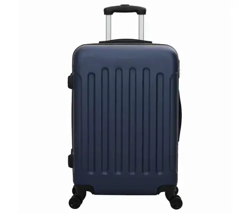 Čemodānu Komplekts 3 Gab. Cietais Tumši Zils 20” 24” 28” Vidaxl