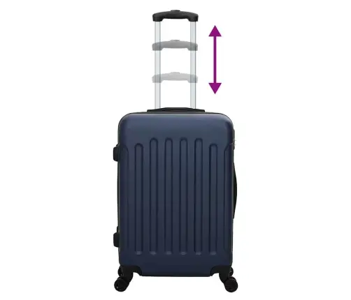 Čemodānu Komplekts 3 Gab. Cietais Tumši Zils 20” 24” 28” Vidaxl