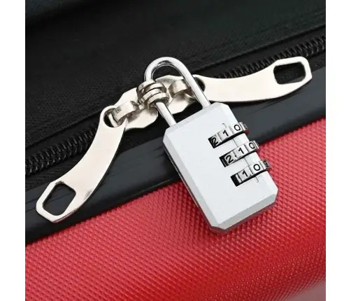 Koferis Ar Slēdzeni Sarkana 34 X 23 X 55.5 Cm Abs Plastmasa Vidaxl