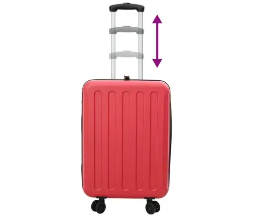 Koferis Ar Slēdzeni Sarkana 34 X 23 X 55.5 Cm Abs Plastmasa Vidaxl