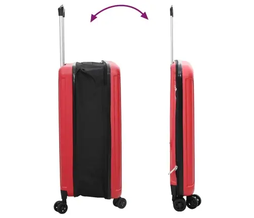 Koferis Ar Slēdzeni Sarkana 43 X 27 X 66 Cm Abs Plastmasa Vidaxl