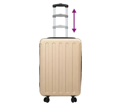 Lagaminas Su Užraktu Šampano 43 X 27 X 66 Cm Abs Plastikas