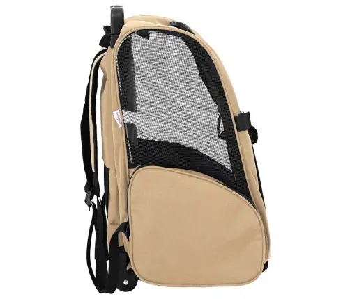 Mājdzīvnieku Ratiņi, 3 Vienā, Dizains, Smilšu Krāsas, 48X32X(57-106) Cm, Oksfordas Audums Vidaxl