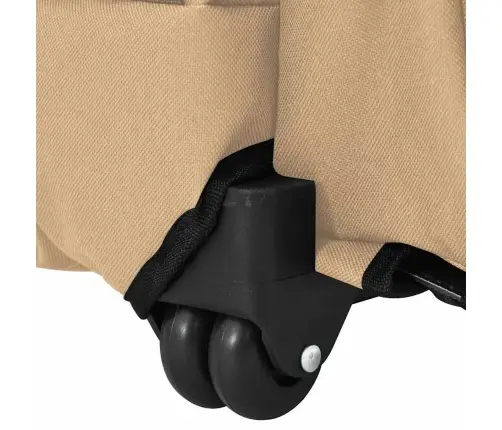 Mājdzīvnieku Ratiņi, 3 Vienā, Dizains, Smilšu Krāsas, 48X32X(57-106) Cm, Oksfordas Audums Vidaxl