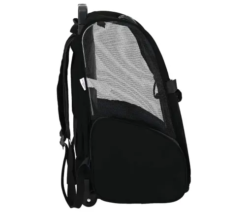 Mājdzīvnieku Ratiņi, 3 Vienā, Dizains, Melni, 48X32X(57-106) Cm, Oksfordas Audums Vidaxl