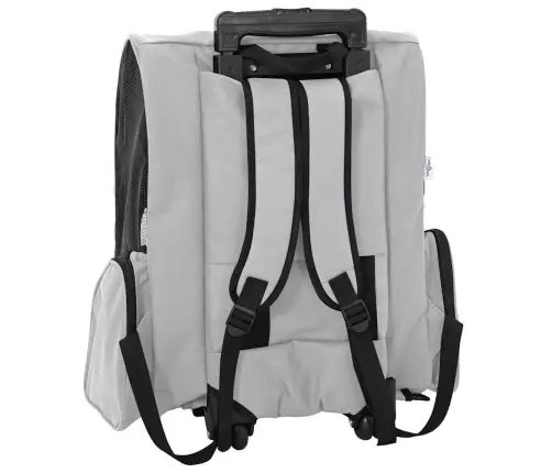 Mājdzīvnieku Ratiņi 3 Vienā, Pelēks Dizains, 48X32X(57-106) Cm, Oksfordas Audums Vidaxl