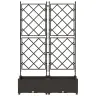 Dārza Stādītājs Ar Trellis 2 Gab Brūns 80X40X125.5 Cm Vidaxl