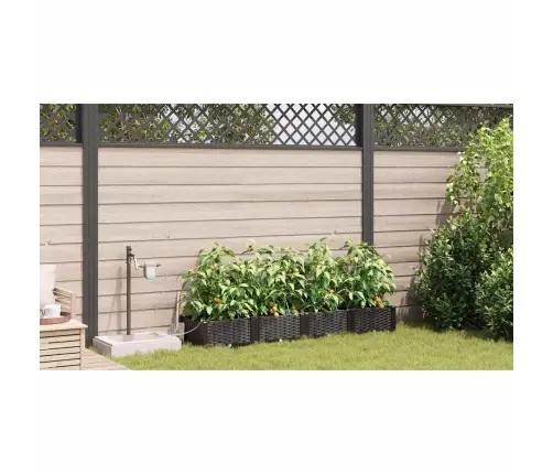 Dārza Podi 1 Gb Pinuma Raksts Ar Uzglabāšanu Brūna 160 X 40 X 22 Cm Plastmasa Vidaxl