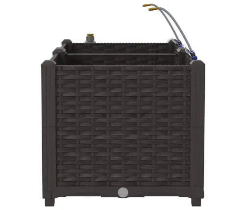 Dārza Podi 1 Gb Pinuma Raksts Brūna 80 X 40 X 37.5 Cm Plastmasa Vidaxl