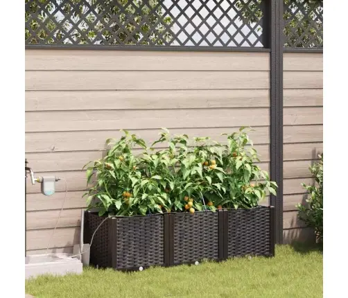 Dārza Podi 1 Gb Brūna 120 X 40 X 37.5 Cm Plastmasa Vidaxl