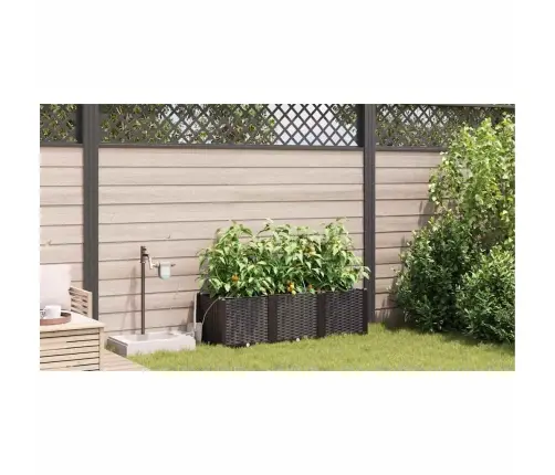 Dārza Podi 1 Gb Brūna 120 X 40 X 37.5 Cm Plastmasa Vidaxl