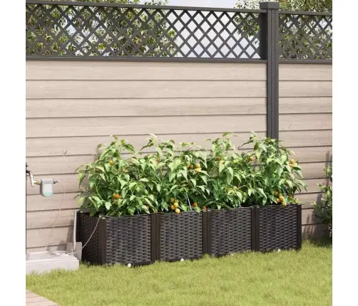 Sodo Vazonas 4 Pcs Ruda Plienas