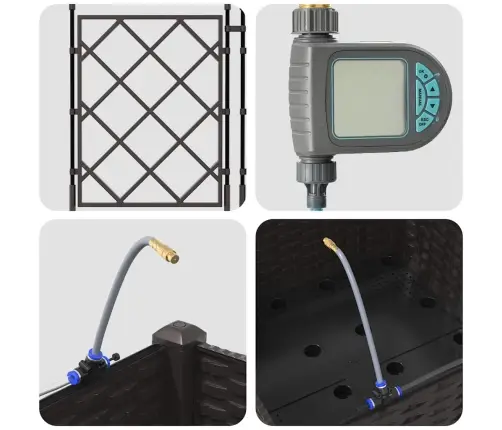 Sodo Vazonas Ruda 40 X 40 X 126 Cm Plienas