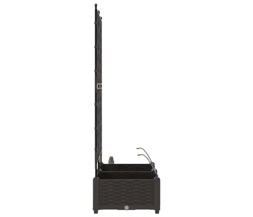 Dārza Podi 1 Gb Režģa Raksts Ar Uzglabāšanu Brūna 80 X 40 X 126 Cm Plastmasa Vidaxl