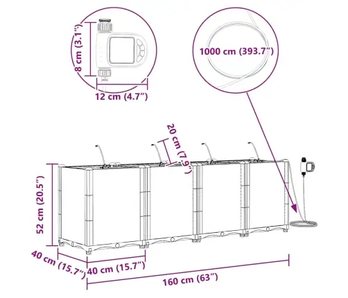Aia Istikud Pruun 160 X 40 X 52 Cm Teras Aia Istikud Pruun 160 X 40 X 52 Cm Teras