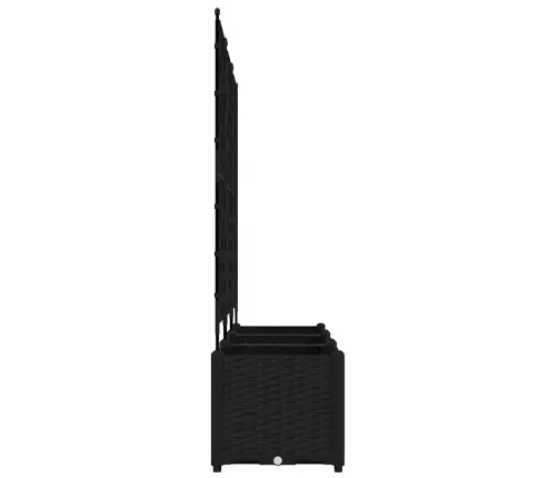 Sodo Vazonas 3 Pcs Juoda 120 X 40 X 143 Cm Plienas