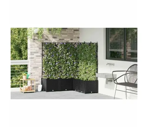 Sodo Vazonas 5 Pcs Juoda 120 X 120 X 143 Cm Plienas