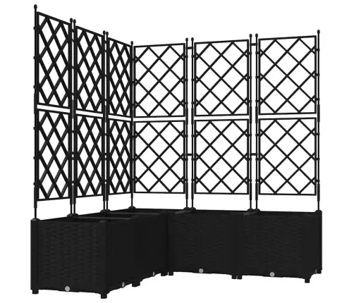 Sodo Vazonas 5 Pcs Juoda 120 X 120 X 143 Cm Plienas