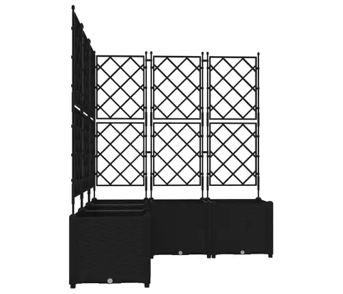 Sodo Vazonas 5 Pcs Juoda 120 X 120 X 143 Cm Plienas