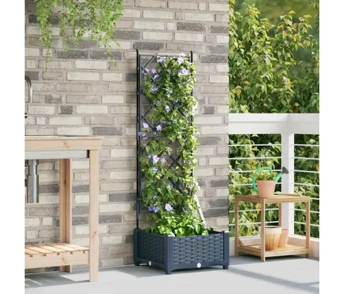 Dārzkopības Pods Ar Treližu Pelēks 40X40X125.5 Cm Vidaxl