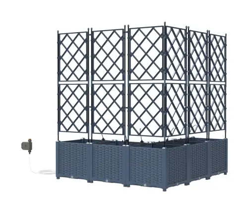 Sodo Vazonas 3 Pcs Pilka 120 X 120 X 142 Cm Plienas