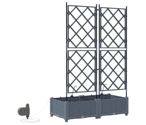 Dārza Podi 1 Gb Gaiši Pelēka 80 X 40 X 126 Cm Plastmasa Vidaxl