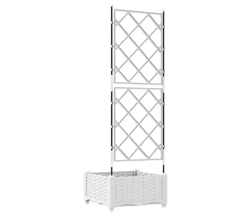 Dārza Stādītājs Ar Treļli Balts 40X40X125.5 Cm Vidaxl