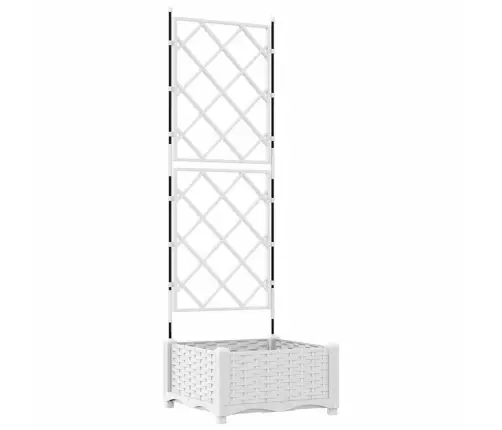 Dārza Stādītājs Ar Treļli Balts 40X40X125.5 Cm Vidaxl