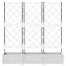 Dārza Stādītājs Ar Trelli 3 Gab Balts 120X40X125.5 Cm Vidaxl