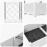 Dārza Pods Ar Trellis 5 Gab. Balts 120X120X125.5 Cm Vidaxl