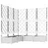 Dārza Pods Ar Trellis 5 Gab. Balts 120X120X125.5 Cm Vidaxl