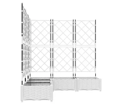 Dārza Pods Ar Trellis 5 Gab. Balts 120X120X125.5 Cm Vidaxl